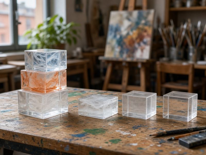 Acrylic blocks at Wretccleri Studio